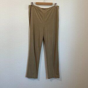 Talbots Classic Size Zip Trouser Pants Size 14 Khaki Tan